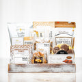 All for One medium gourmet gift basket with truffles, fudge, pretzels and chocolate covered peanuts