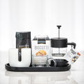 Press and Pour gift tray with a cafetiere, coffee, biscotti and a mug