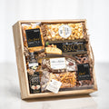 Treat Tray gourmet gift crate with brittle, biscotti, pretzels, chocolates and nuts